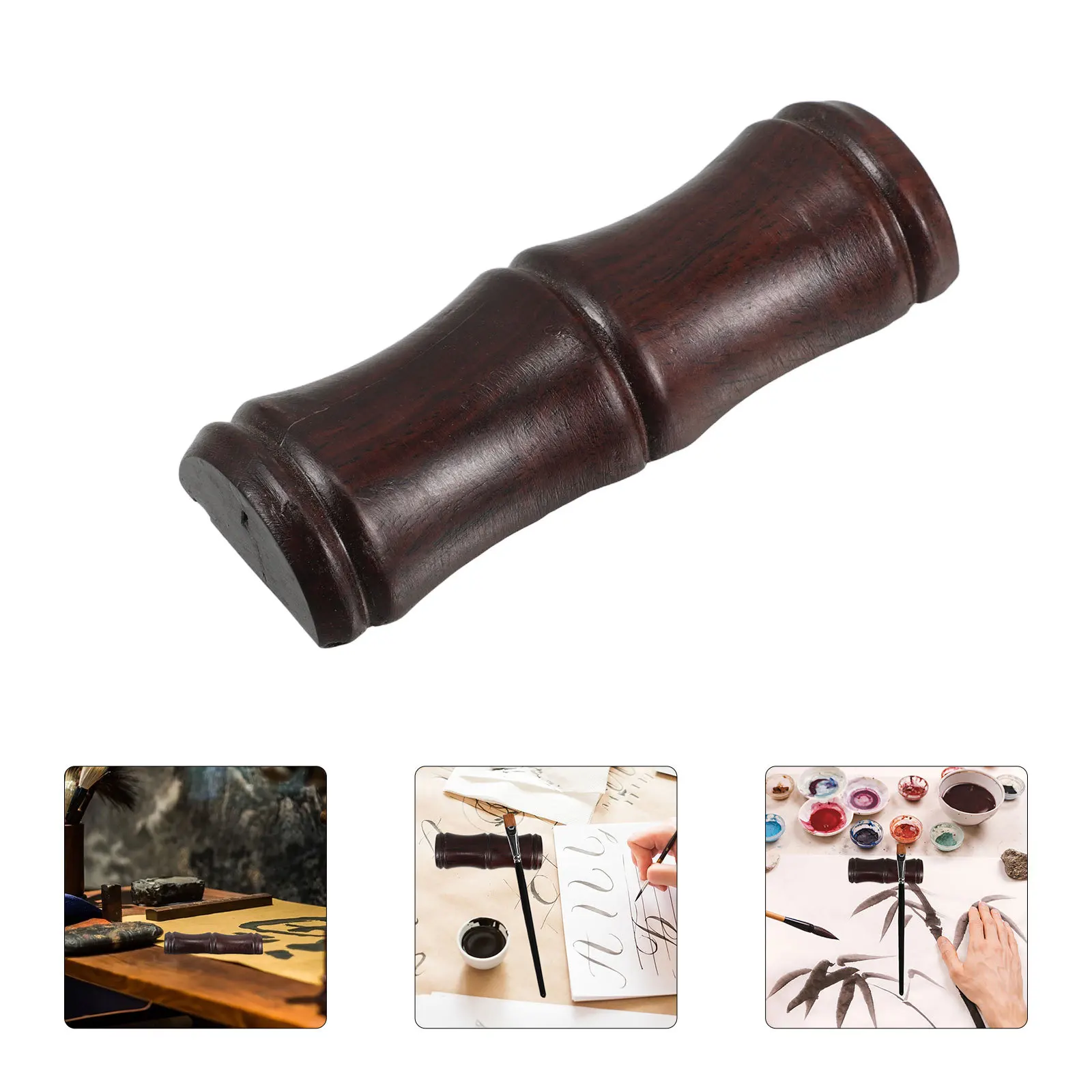 حامل قلم من الخشب الأحمر منظم سطح المكتب الخشبي طراز عتيق حامل فرشاة الخط الصيني لتخزين أدوات الكتابة للرسم الفني