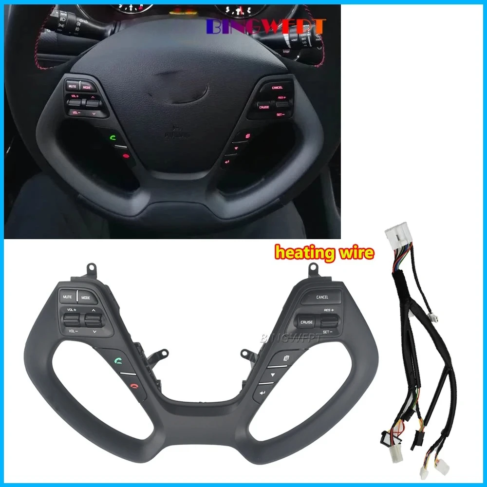

NEW Multifunctional Steering Wheel Audio Cruise Control Button Switch For KIA K3 2013 2014 2015 2016 2017 2018