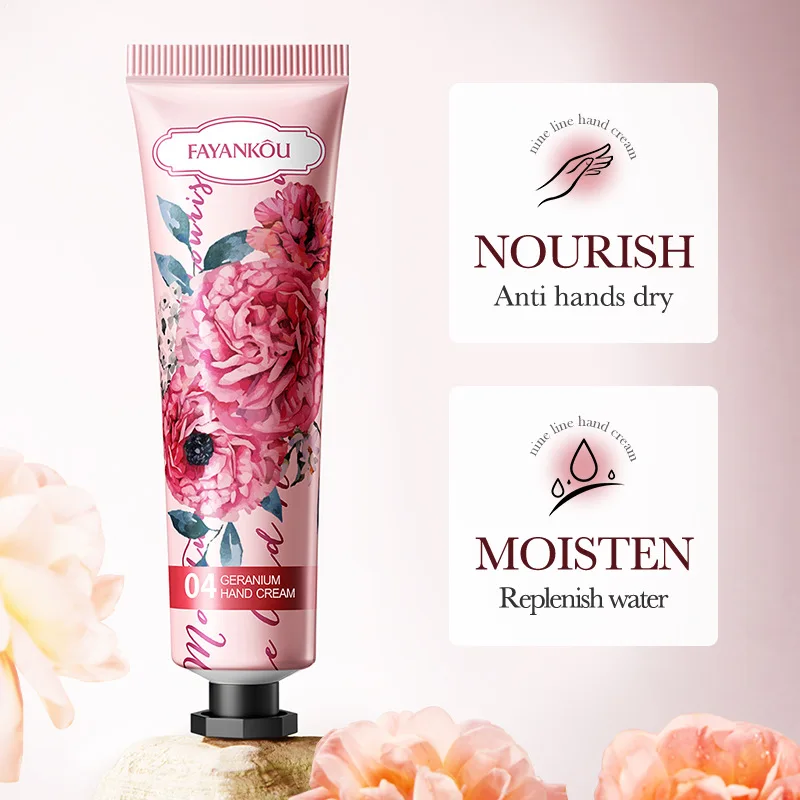 

FAYANKOU Geranium Hand Cream Hydrating and Moisturizing and Promoting Anti-Crack Hand Cream