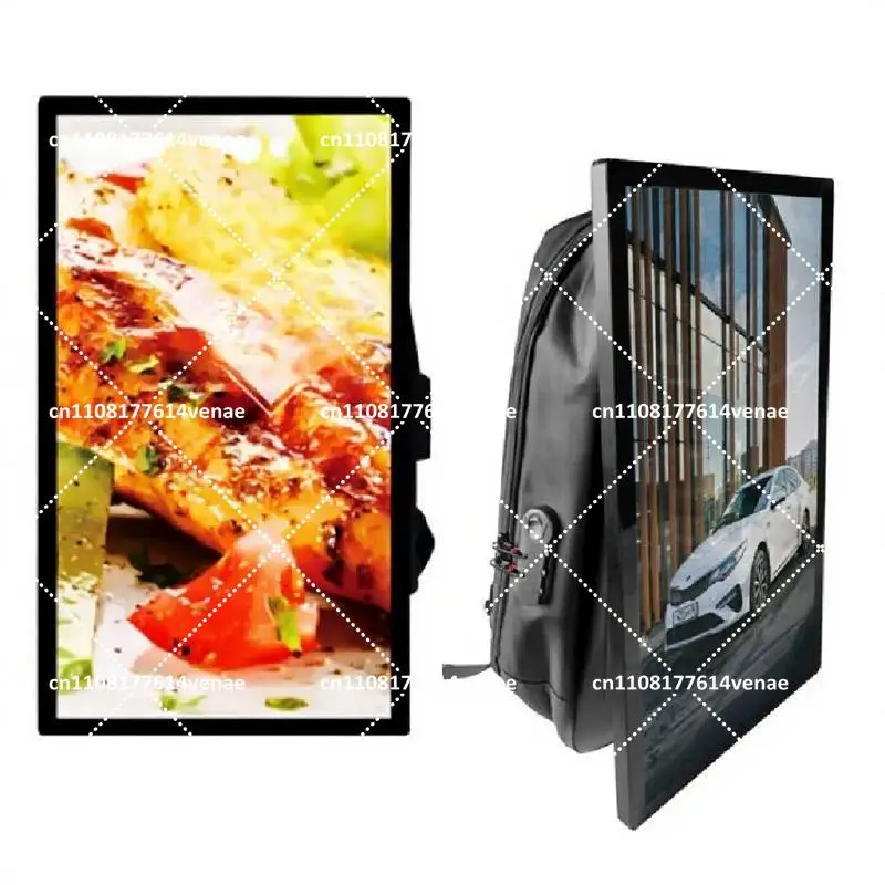 15.6-32 inch Outdoor Portable Backpack with Color LCD Screen, APP Control, USB Digital Signal Display