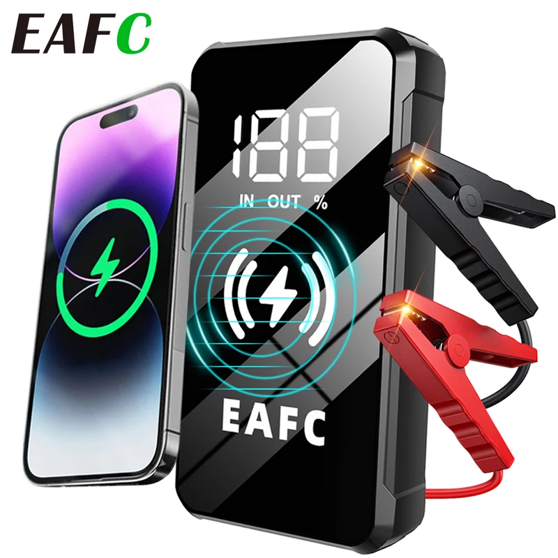 EAFC 2000A Car Jump Starter Power Bank Battery Booster 12V Auto Emergency Starting Device for Petrol Diesel 6.0L/4.0L PowerBank