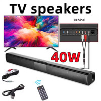 40W TV Soundbar Wired and Wireless Bluetooth Home Surround SoundBar for PC Theater TV Speaker with FM Radio Music Center Column