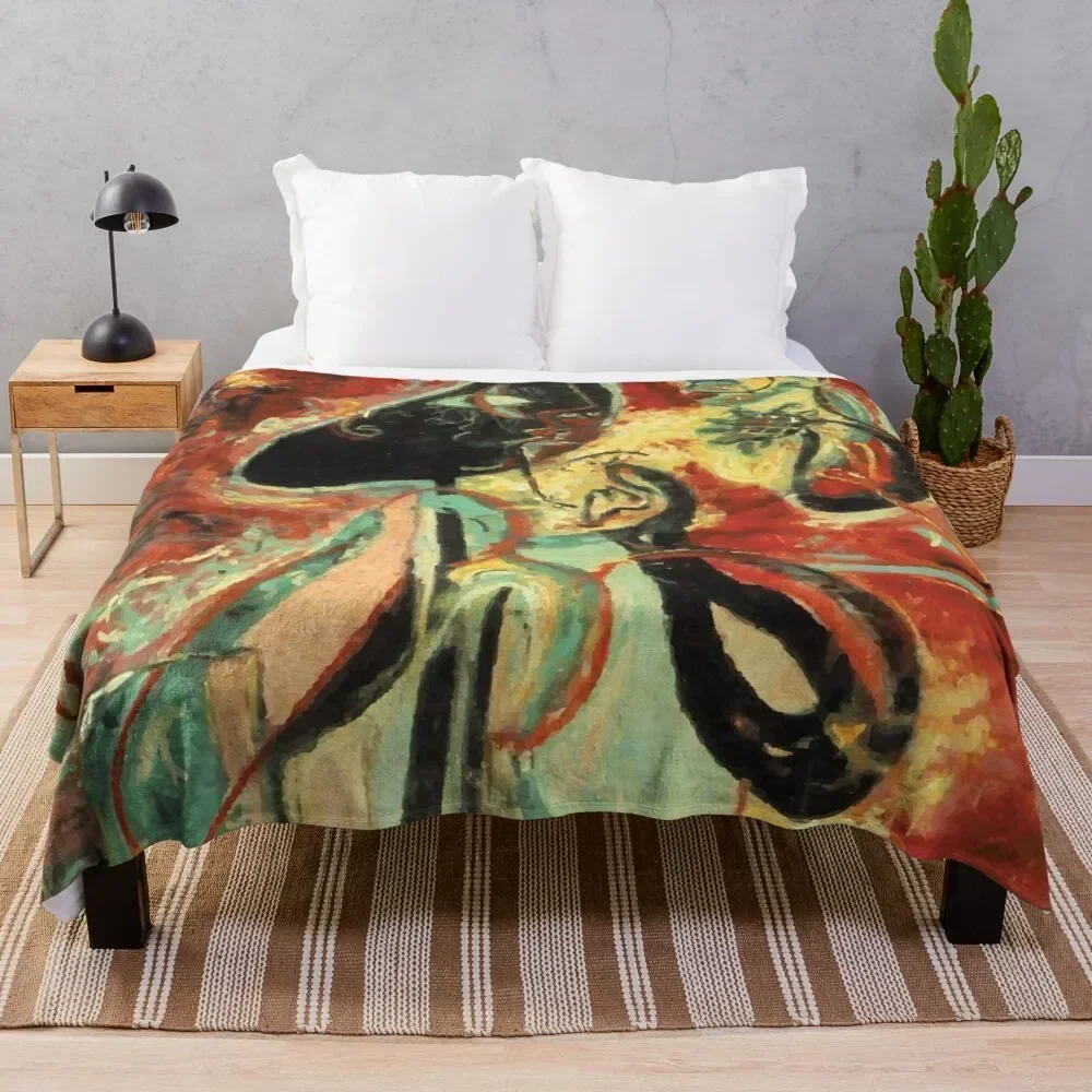 Jackson Pollack | Moon Woman Throw Blanket Ultra Plush Cozy Blanket for Napping Sleeping