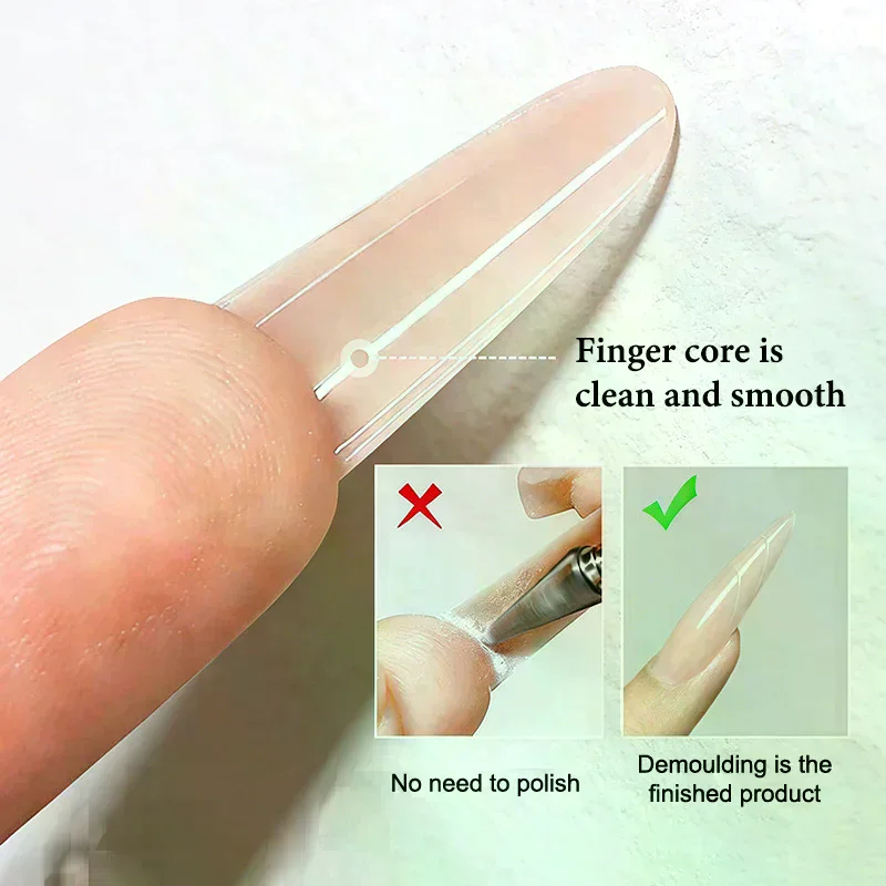 Sandwich Dual Nail Forms 60pcs 15Size Quick Extensions-Dual Forms T-shaped Ellipse Manicure Forms Top Mold Bottom Mold 3D