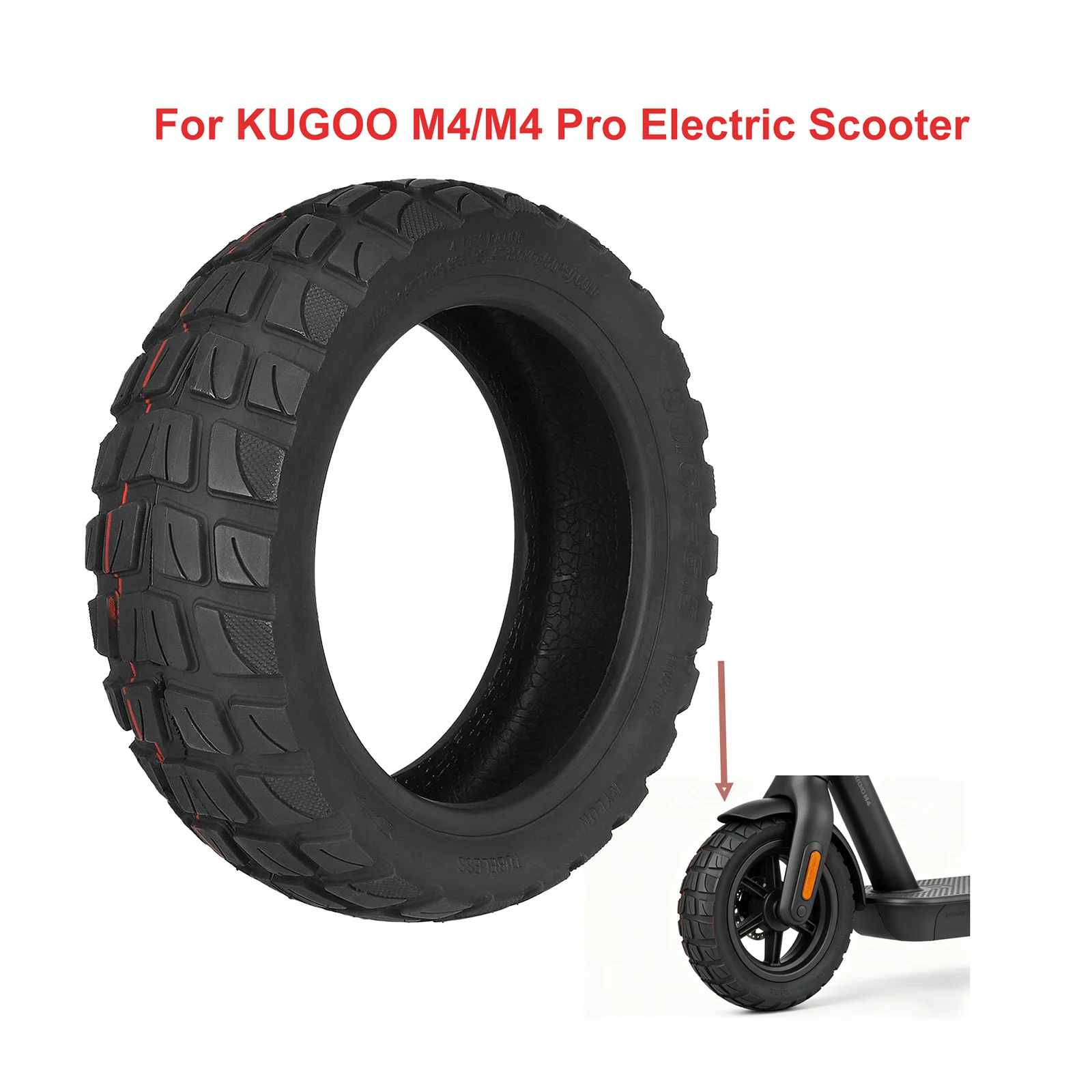 

80/65-6.5 Off-road Tubeless Tire for KUGOO M4/M4 Pro Electric Scooter 10 Inch Anti-slip Vacuum Tyre Electric Scooter Accessories
