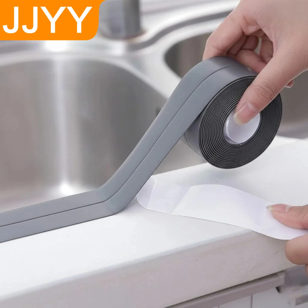 Waterproof Self Adhesive Sealant Tape PVC Strip for Kitchen Sink Bathroom Bathtub Wall Stove Crack Corner Sealant Waterproof