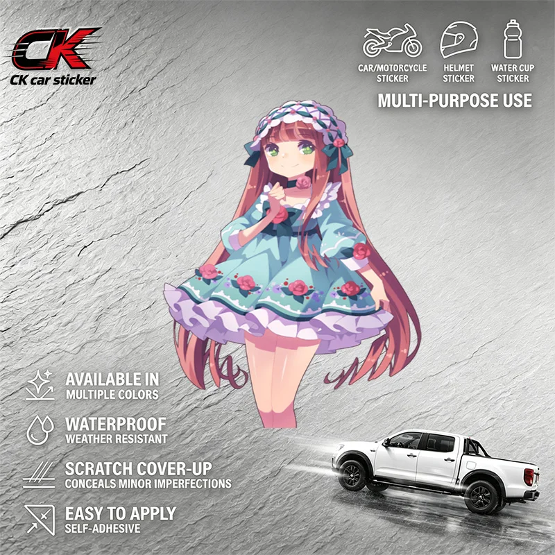 Creativity Anime Car Sticker for Car Pickup Motorcycle Laptop Auto Body Decoration