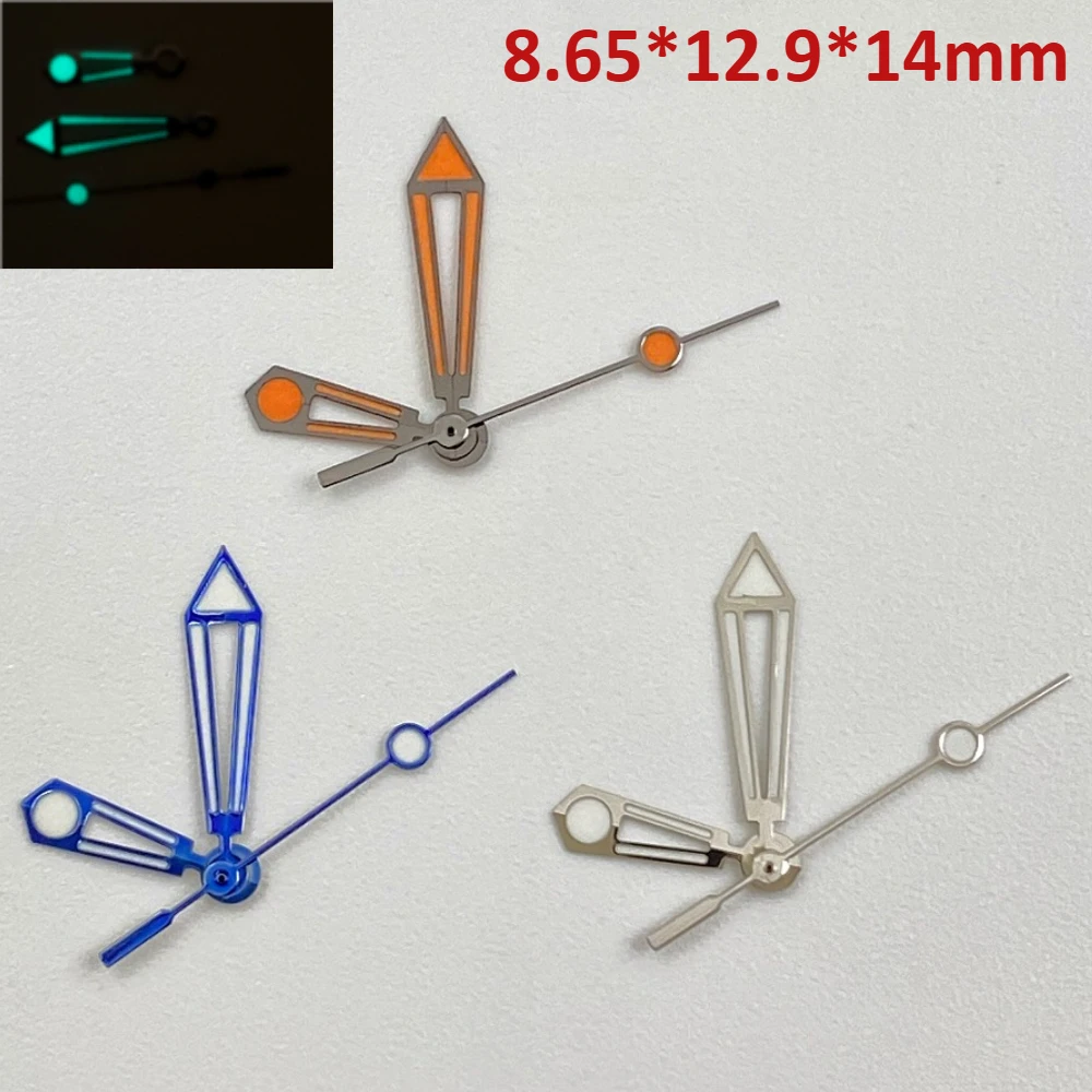 

8.65*12.9*14mm Colorful Watch Hands for NH35/36/4R/6R Automatic Movement Green Lume Mod Parts Accessories