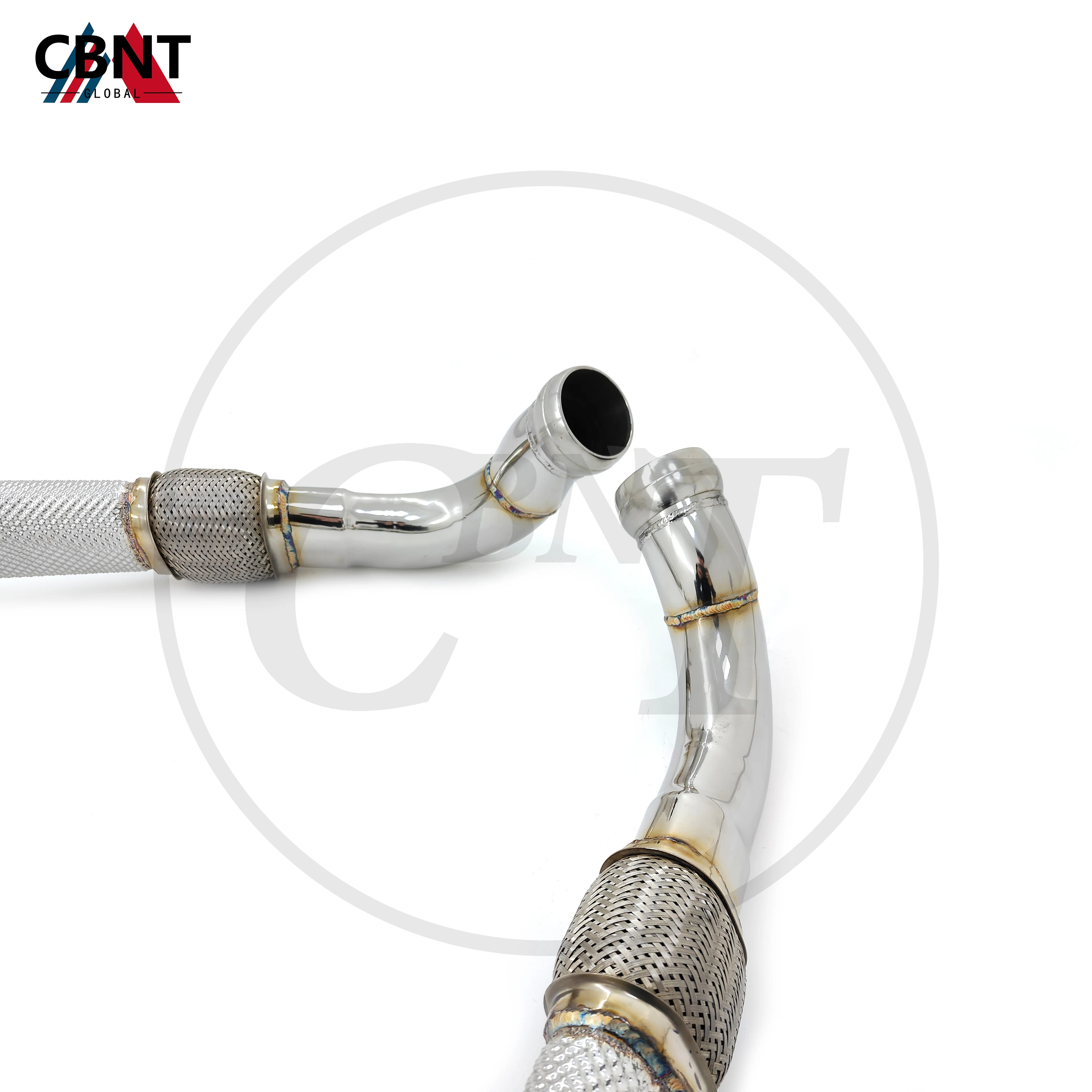 Tubo di scarico CBNT per Porsche Panamera 971 2.9T 4.0T 2019-2023 tubo anteriore di scarico con scudo termico SS304 Tuning sistemi di scarico