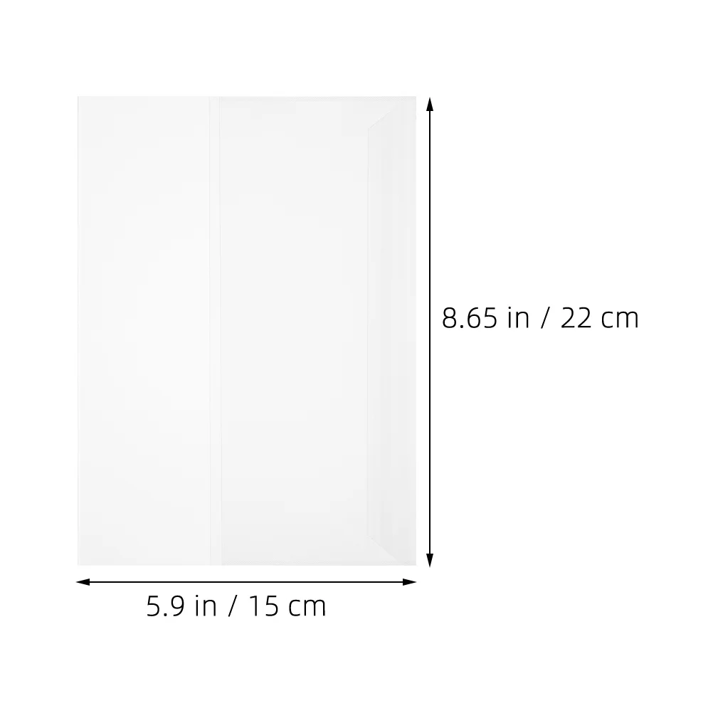 20 Buah Sampul Buku Plastik Bening untuk Buku Sampul Lunak Perlindungan Tahan Air Mudah Digunakan Serbaguna untuk Kartu Foto