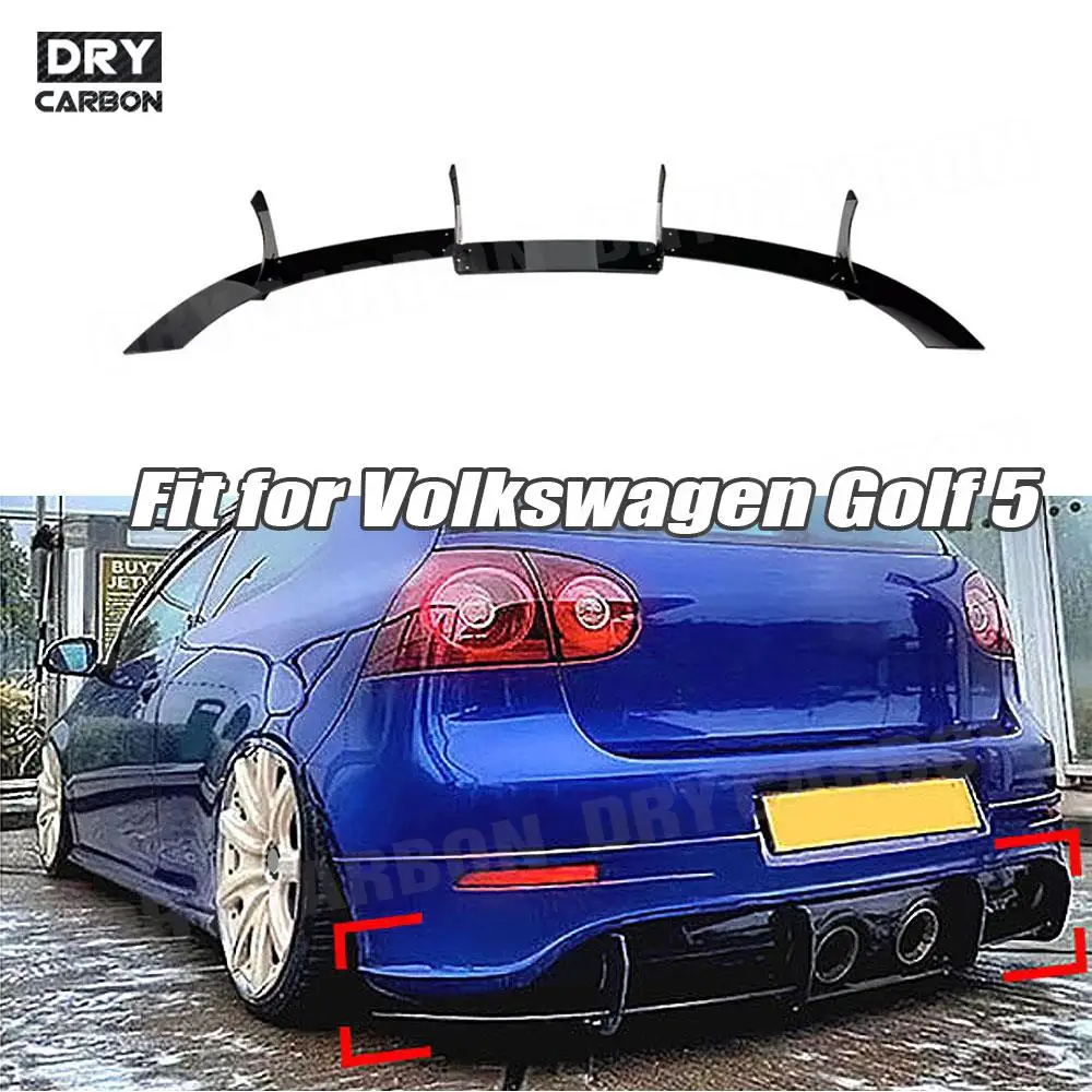 

Rear Bumper Lip Diffuser Spoiler Splitter Protector Car Styling Bodykits For VW Golf 5MK5 R32 2006 2007 2008 2009 Accessories