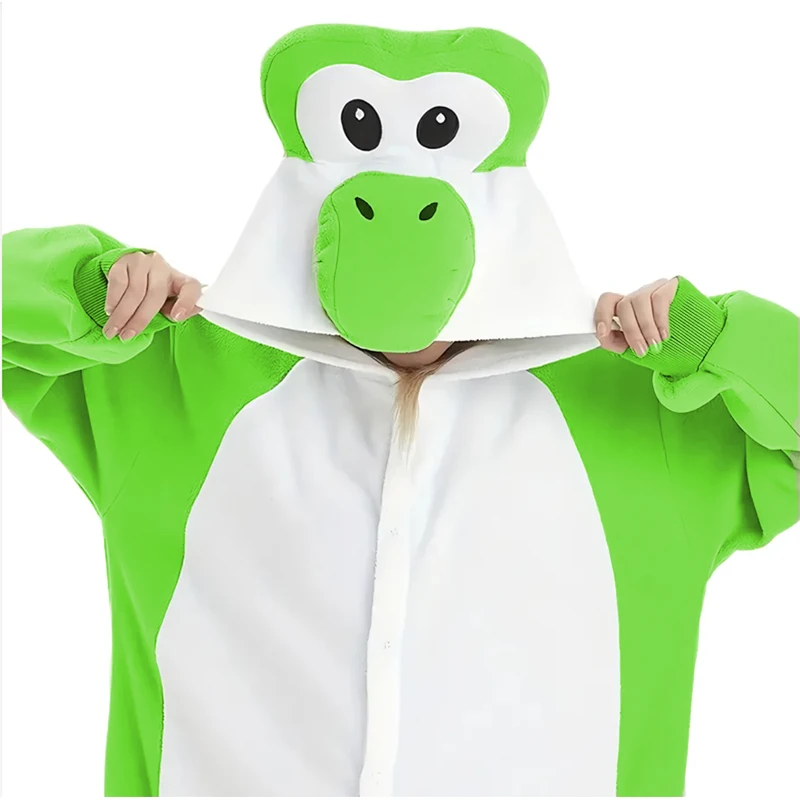 Yoshi Cosplay Clothes For Adults Onesies Women Kigurumi Full Body Pajamas Christmas Sleepwear Whole Costume Halloween Gift view 6
