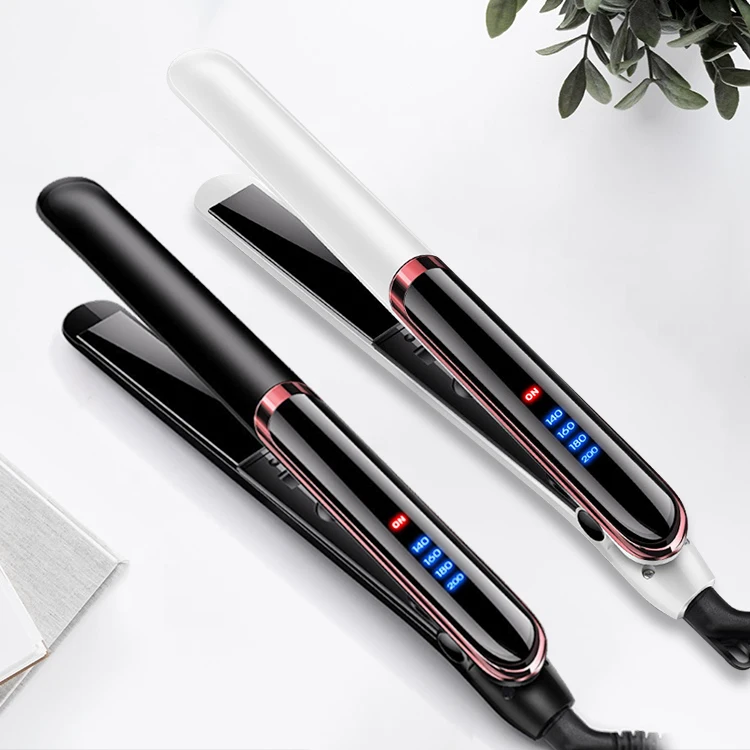 Professioneller Haarglätter aus Keramik, ionisches, schnelles Aufheizen, flaches Haar, Negativ-Ionen-Eisen, LCD-Display, Haarglätter – Detail 1