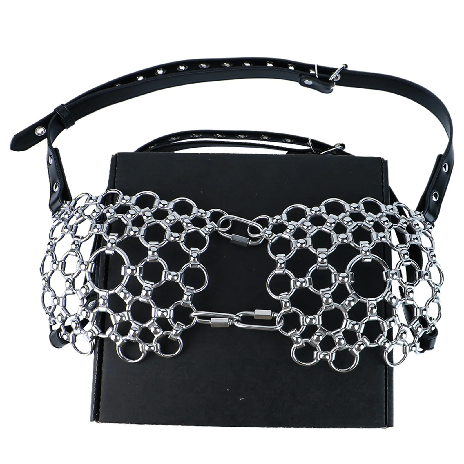 LEZEE Stainless Steel Mesh Bra Harness For Women Leather Belt Bondage Restraint Chest Lingerie Underwear Adult BDSM Sex Toys view 4