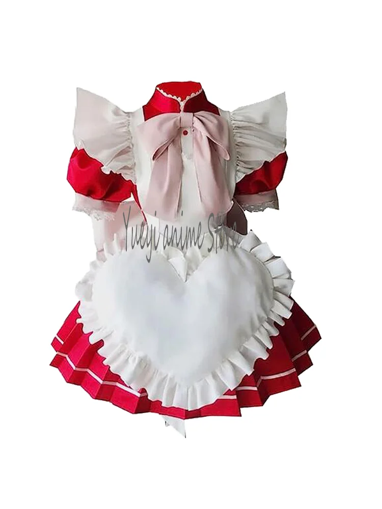 Anime Cosplay Momomiya Maid Dress Costume Women Outfit Coffee Lolita Costume