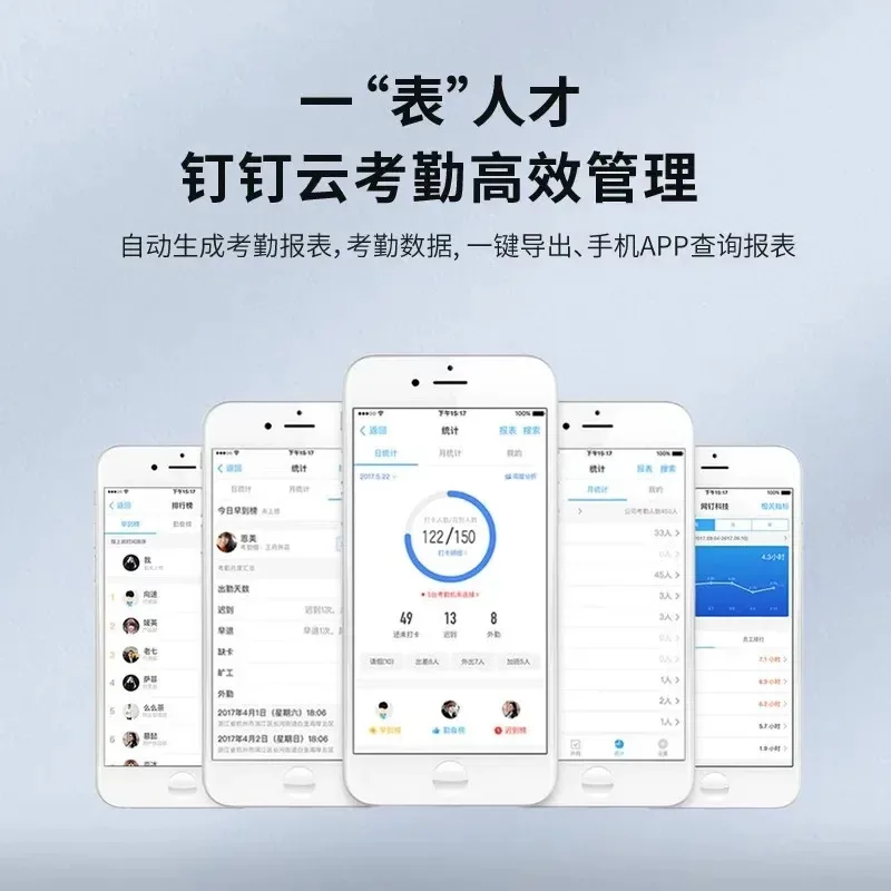 Employee Facial Recognition Attendance Machine Intelligent Bluetooth Clock In Device for Company Factory Work Sign In System