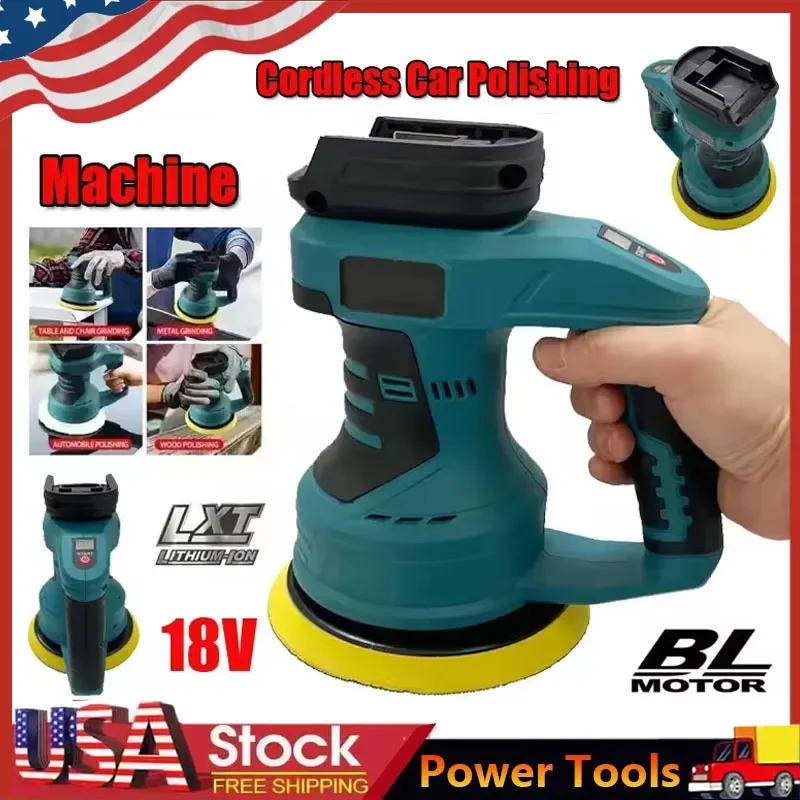 

8-скоростная беспроводная полировальная машина, аккумуляторная полировальная машина для автомобилей, электрический роторный инструмент, совместимый с аккумуляторами Makita 18V