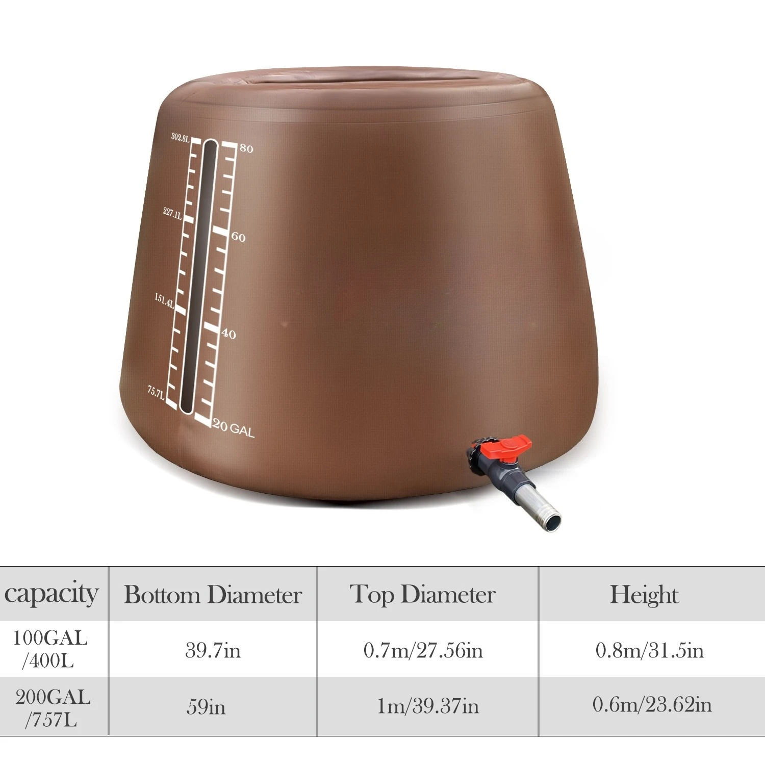 Large Capacity Soft Water Storage Tank Portable Mobile Water Storage Tank Outdoor Emergency Garden Agriculture