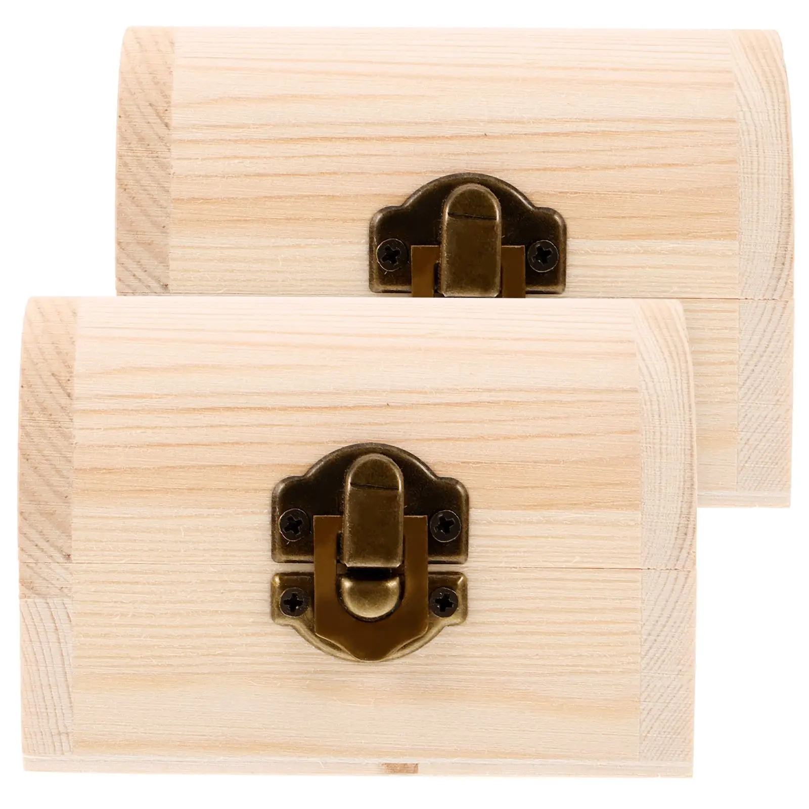 

2Pcs Wooden Storage Boxes Small Size Eco Friendly Insect Proof Jewelry ganizer Chest Kids Treasure Box