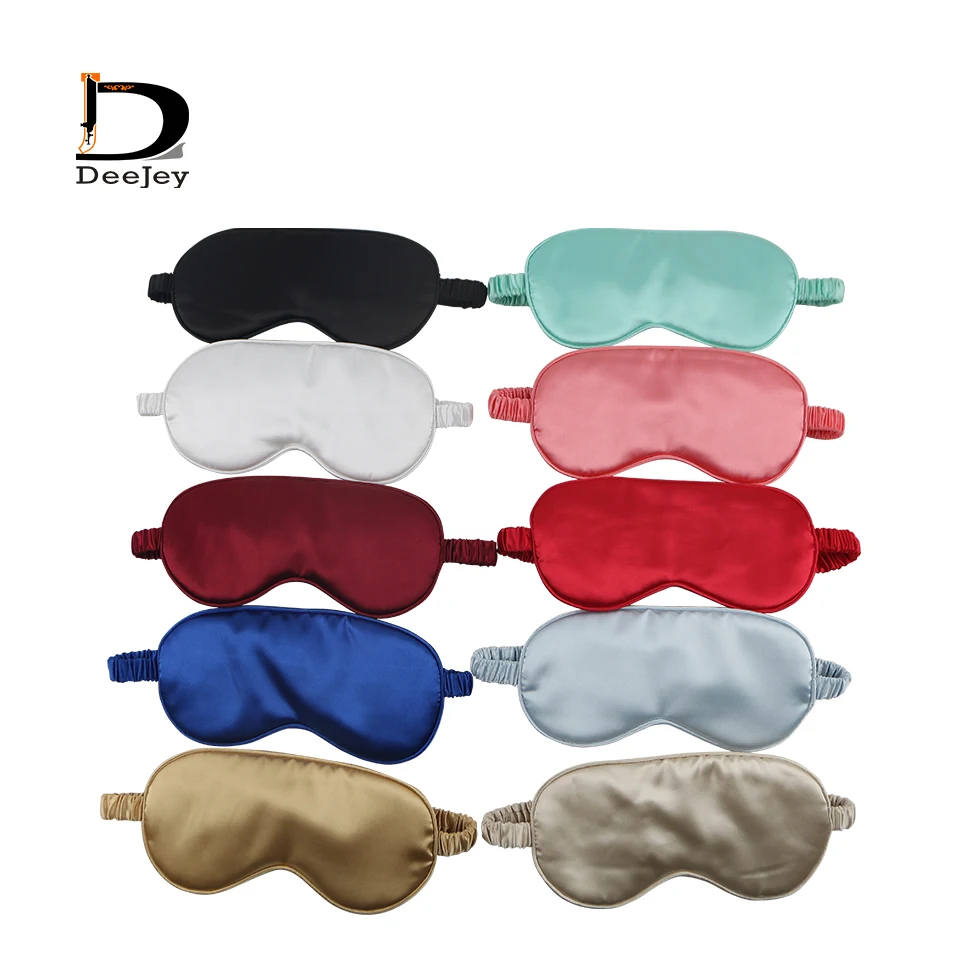 Satin silk eyemask for sleeping Patch Shading Sleep Eye Mask Travel Relax Cover Eyeshade Health Sleeping Shield Eye Care 2pcs