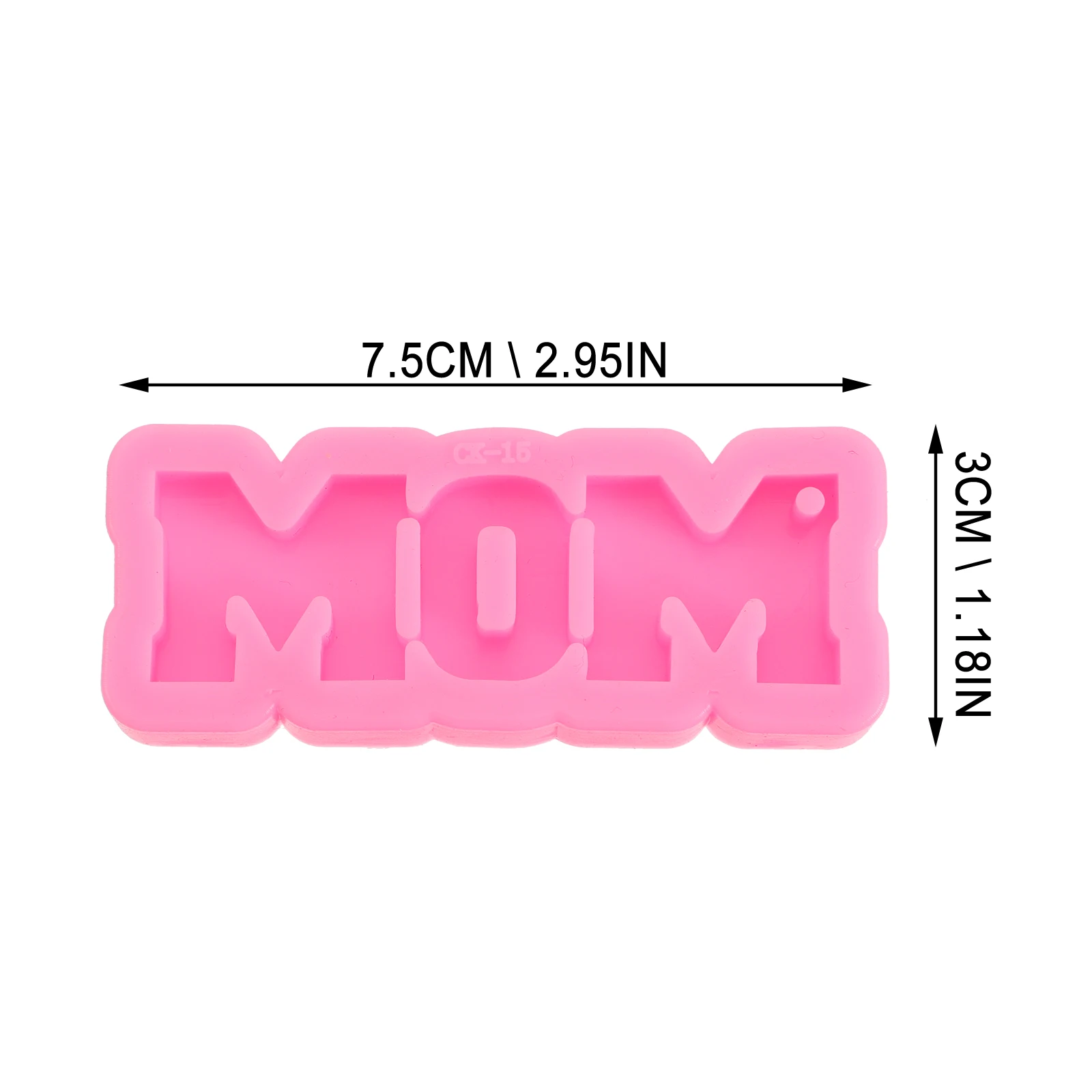

2pcs Keychain Mold Craft Ring Dad Gift Mother's Day DIY Pendant Epoxy Silicone Jewelry Making Reusable Flexible