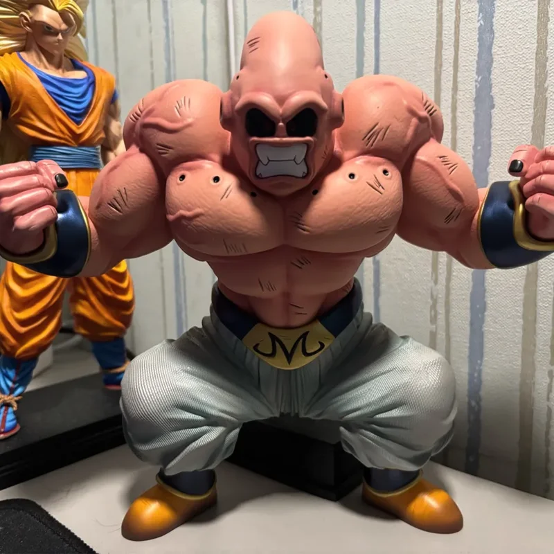 

24cm﻿ Dragon Ball Shadow Trace Muscle Buu Gk Figure Anime Model Desktop Ornament Collectible Statue Pvc Doll Pc Case Toy Gift