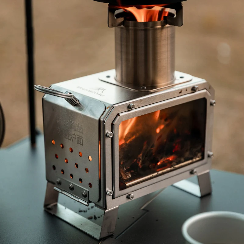 

Camping Firewood Stove, Outdoor Portable Picnic Stove, Stainless Steel Heating Stove, Wood Burning Stove