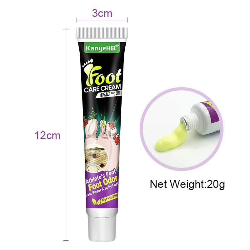 1pcs Foot Itch Cream Herbal Extract Repair Foot Skin Removal Odor Psoriasis Anti-skin Inhibitory Fungus Tinea Pedis Cream G027