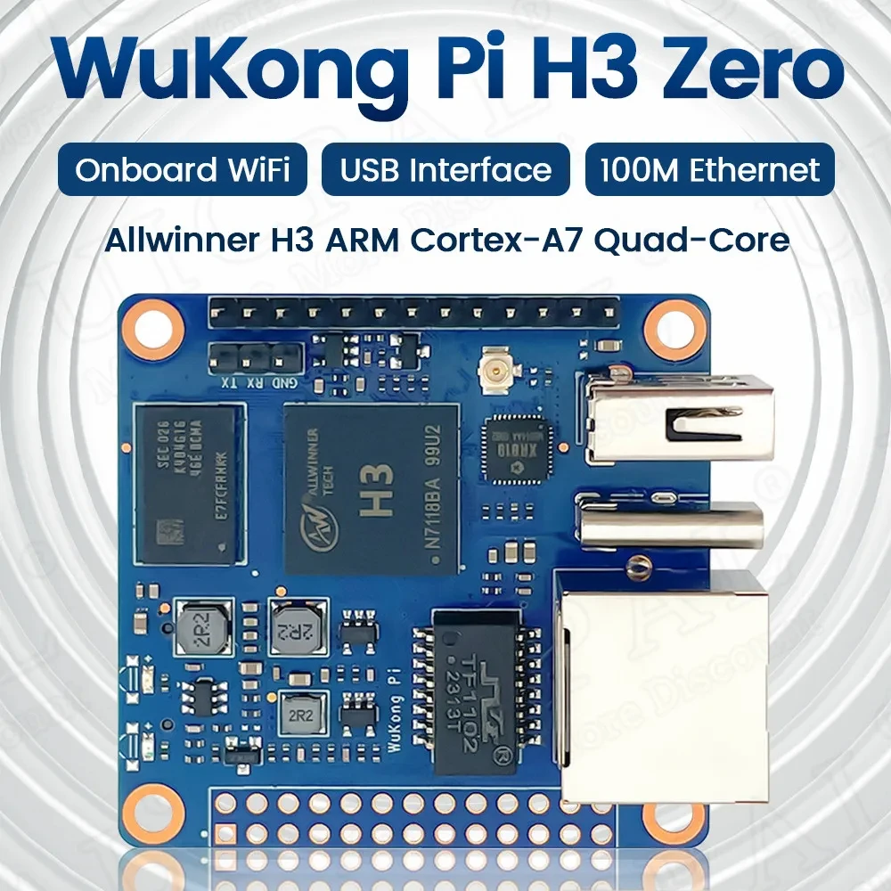 H3 ARM IoT Core Development Board Module for Linux 512MB 26Pin Cortex-A7 Quad-core Network Port Wifi TF Type-C USB2.0