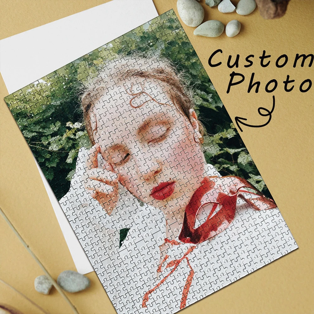 35/300/500/1038pcs Personalized Custom Photo Puzzle Selfie Photo Unique Gift For Dad Mom Mother's Day