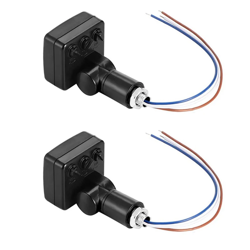 2X 220V Mini Human Body Infrared Sensor Infrared Body Sensor Switch LED Flood Light PIR Motion Sensor Adjustable Black