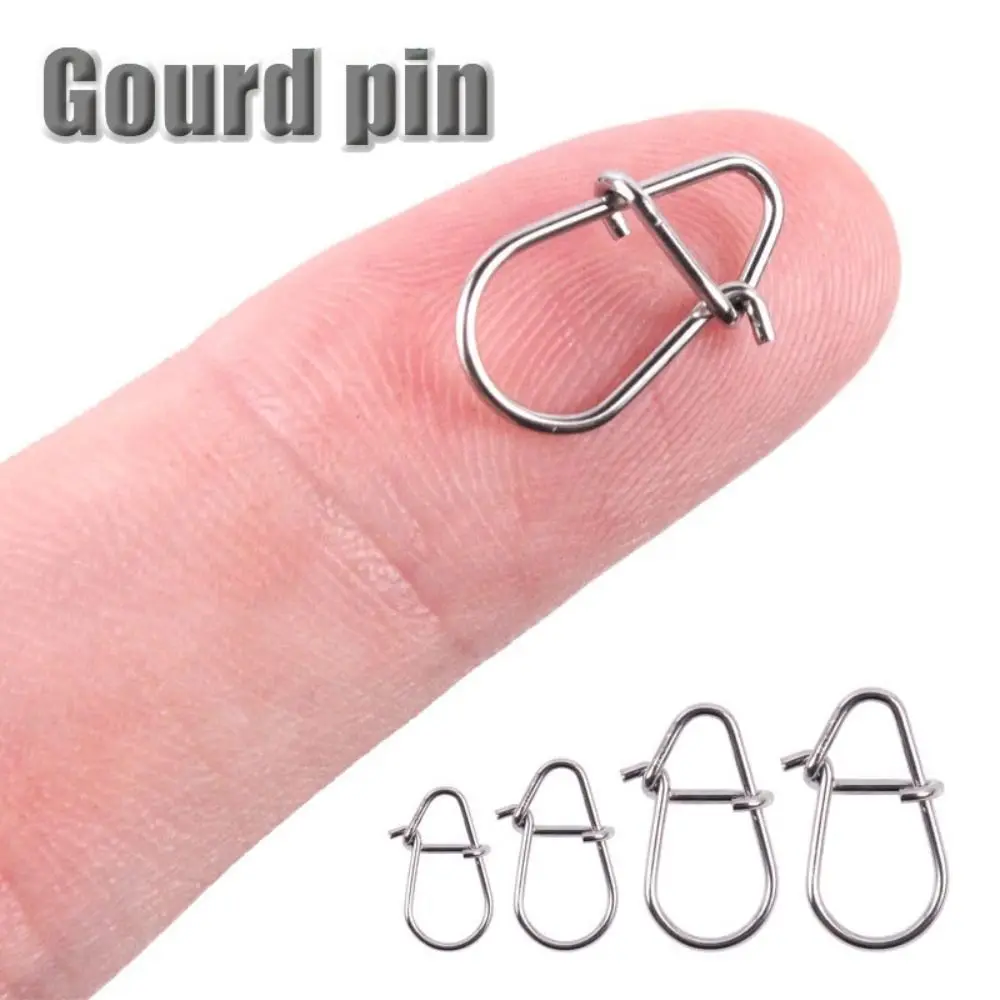 100 szt. Gourd Pin Micro-Object Lure Pin złącze przynęty 304 materiał ze stali nierdzewnej akcesoria wędkarskie wzmocnienie zatrzaskowy w kształcie jajka