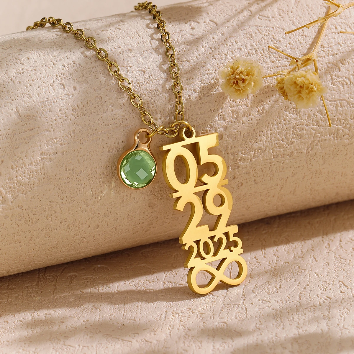 

Personalized Birthstone infinity Necklace Custom Engraved Name Necklace Stainless Steel Adjustable Chain Fashion Jewelry Gift