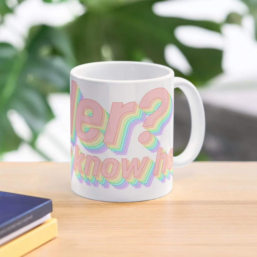 Gender I Hardly Know Her Pastel Class  Mug Cup Photo Design Image Tea Drinkware Coffee Picture Handle Round Gifts Printed