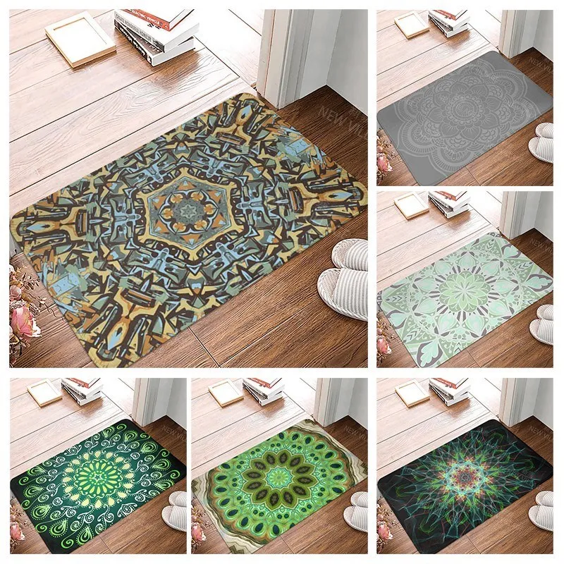 

Противоскользящий коврик для ванной комнаты, маленький коврик для душа, домашний декоративный дверной коврик, коврики для кухни, спальни, входной комнаты, Персия, винтажная Мандала