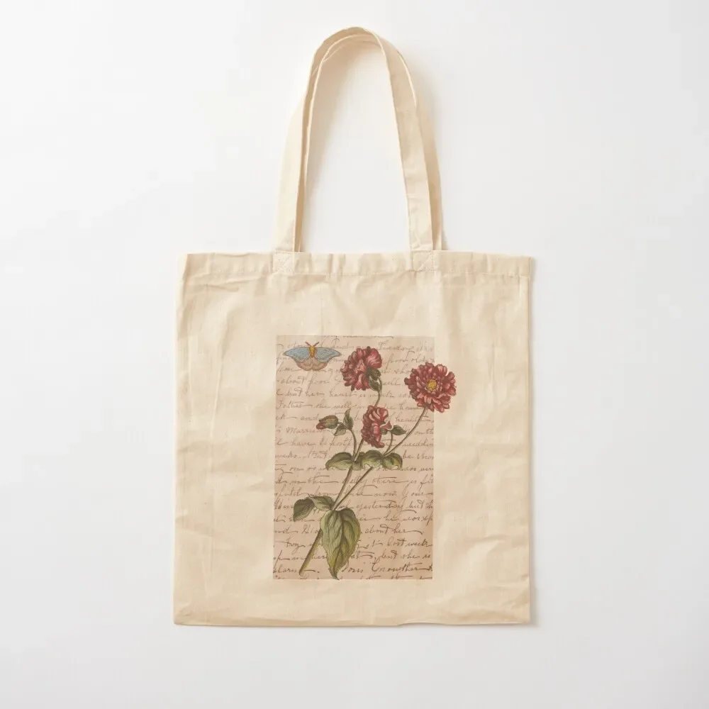 

Flowery Books And Tea Tote Bag supermarket folding bag female bag