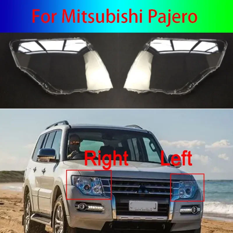 

Car Front Headlight Cover Headlamp Shell Transparent Lampshade Mask Lens V87 V93 V97 2007-2015 For Mitsubishi Pajero