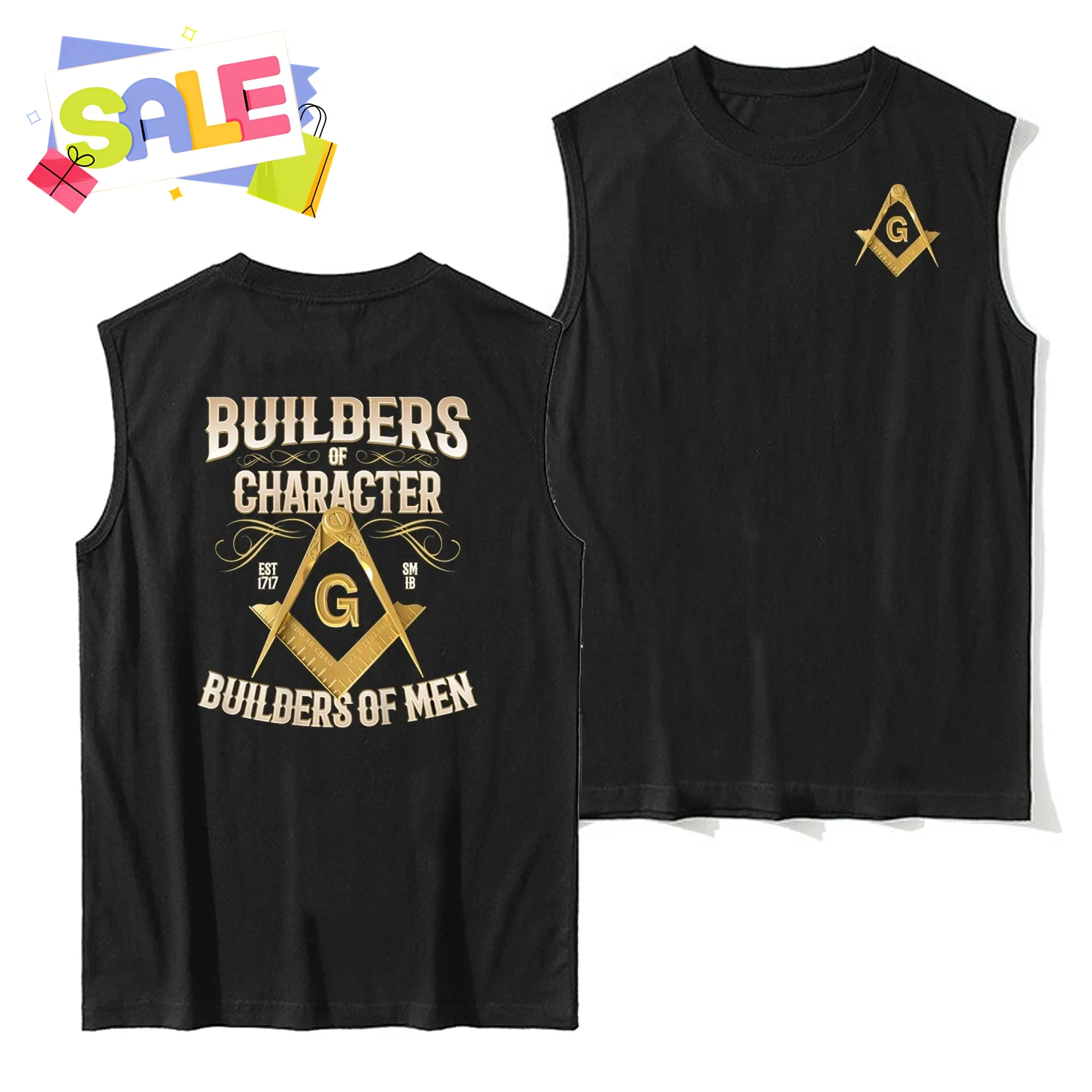 

Builders of Character. Freemason Symbol Masonic Tanktop New 100% Cotton O-Neck Summer Casual Mens Tank Tops Sleeveless T-shirt