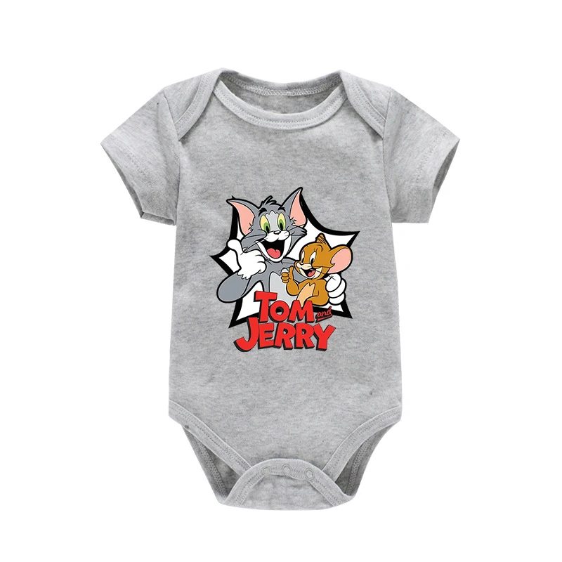 Tom and Jerry Baby Bodysuits Clothes Newborn Boy Girl Cute Clothes Jumpsuit Cotton Infant Outfits Safe Soft Romper Children Gift