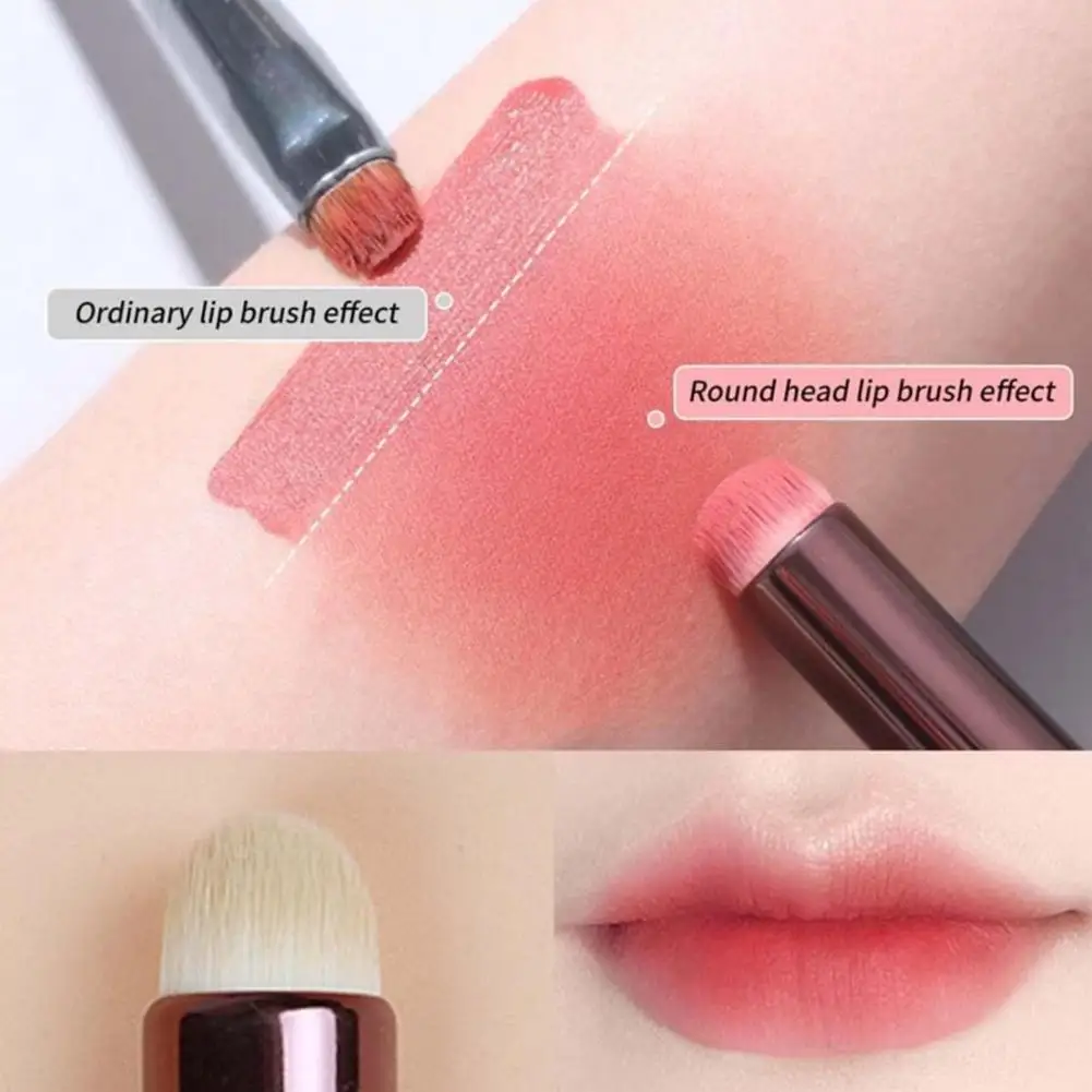 Makeup Brush Lipstick Application Lip Brush Portable Round Soft Bristles Lip Smudge Brush Set Eye Shadow Concealer Brushes