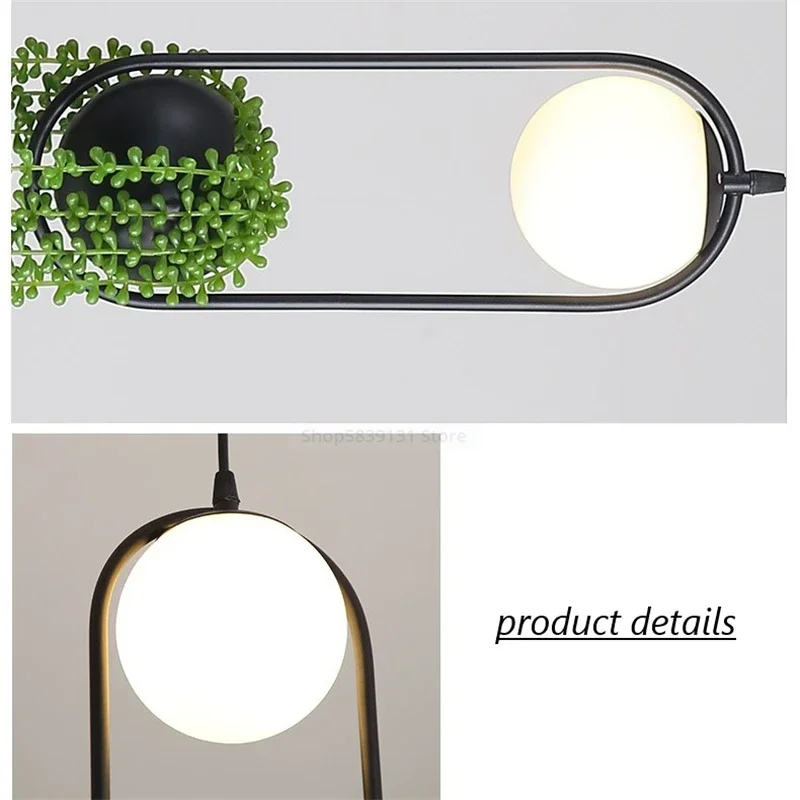 Imagem -04 - Nordic Moderno Led Luzes Pingente Planta Lâmpadas Penduradas Flor Lâmpada de Jantar para Sala Estar Interior Barra Decoração Casa Luminárias