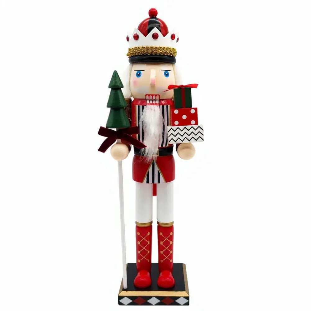 Decorative Wooden Nutcracker Soldier Countdown Calendar Christmas Holiday Table Ornament Home Interior Design Decor