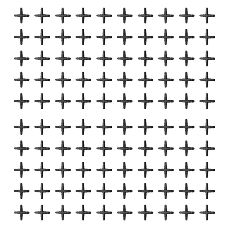 T21C 100 Pcs Mangueira Cruz Conector Reto Para Mangueira 4/7 Mm 1/4 Polegada Farpa Conector Roscado