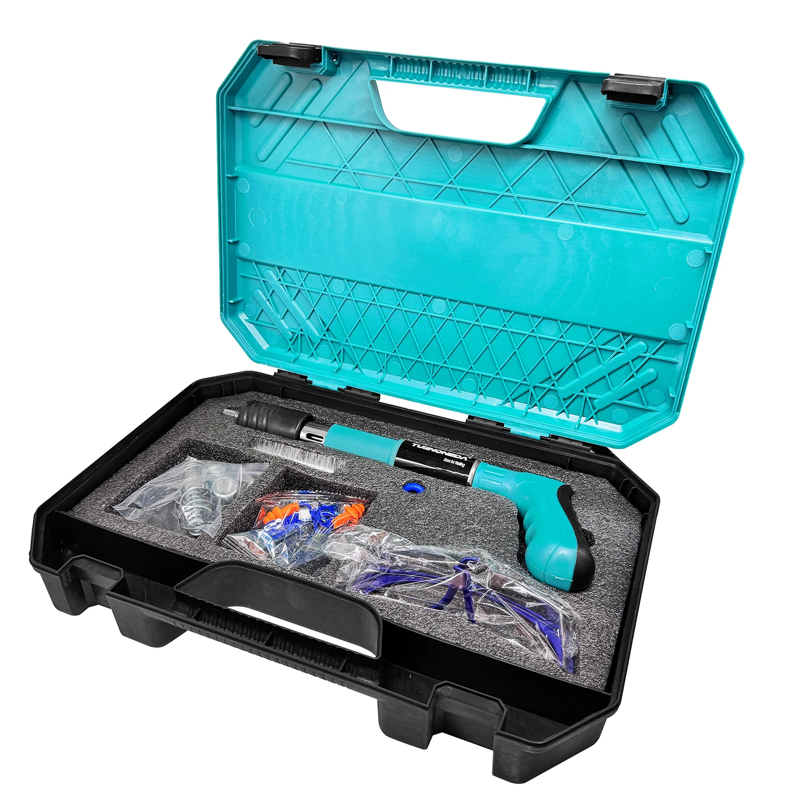 

Mini Handheld Concrete Nail Gun Powerful Metal Processing Tool for Wall Anchor Slotting Use (Without Nails)