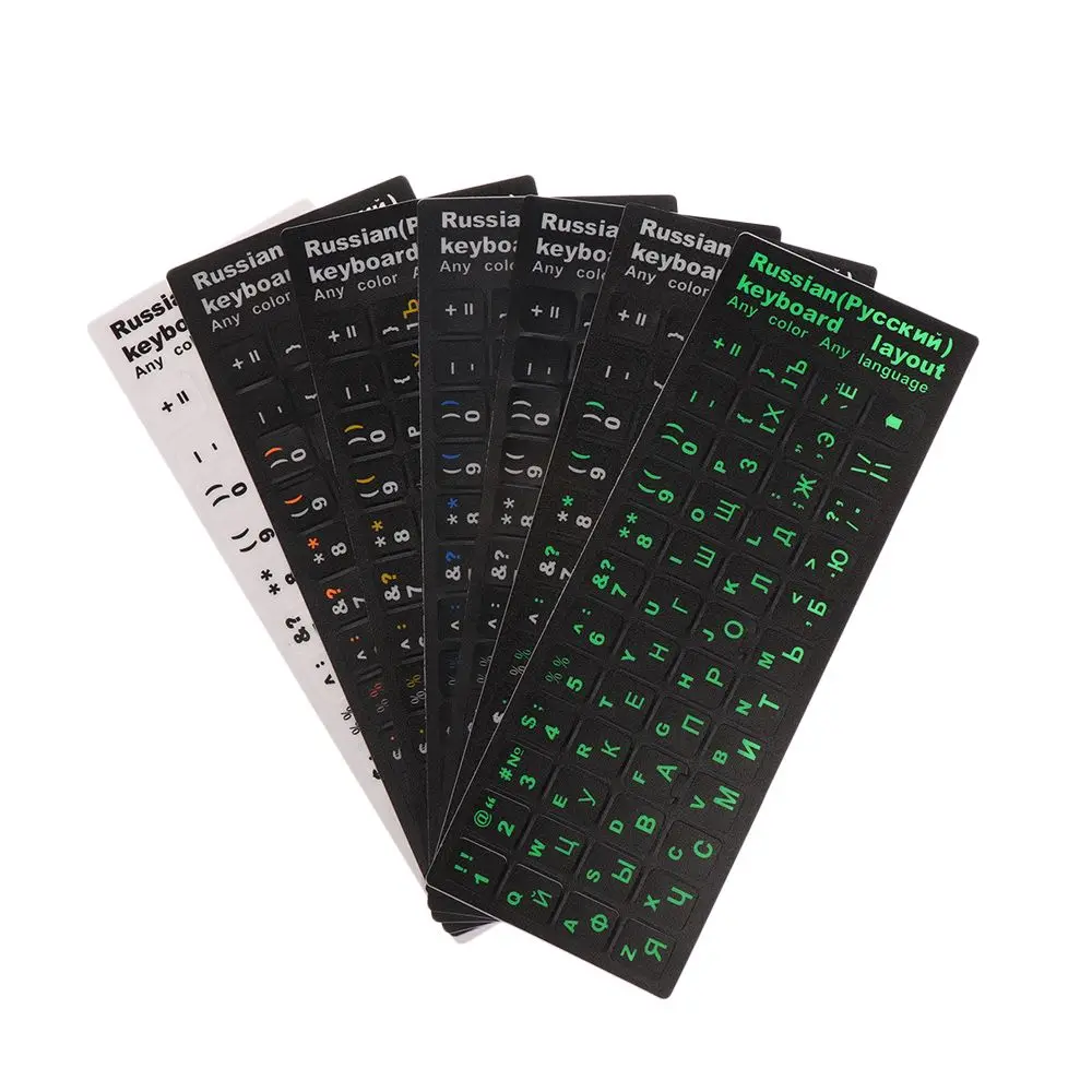 Standard  Laptop PVC Waterproof  Russian Letters Notebook Keypad Cover Sticker Keyboard Stickers