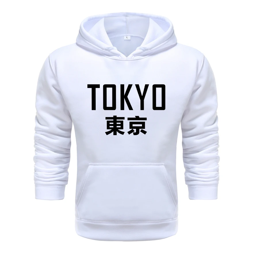 Tokyo Graphic Printing Autumn and Winter Cotton Men's and Women's Hoodies Casual Outdoor Street Sports Training Brand Trend