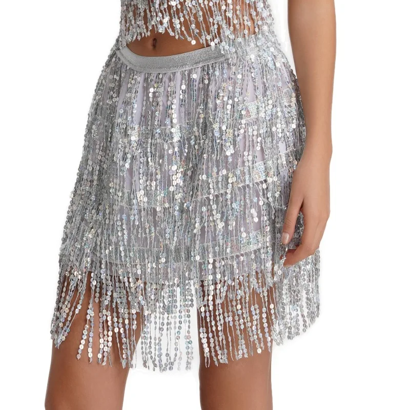 

2025 Halloween Costume Belly Dance Skirt Fringe Performance Outfit