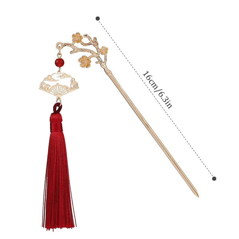 New Chinese Style Step Shake Pearl Tassel Women's Qipao Headwear High Fashion Pan Hair Hairpin Xiuhe Hairpin view 6