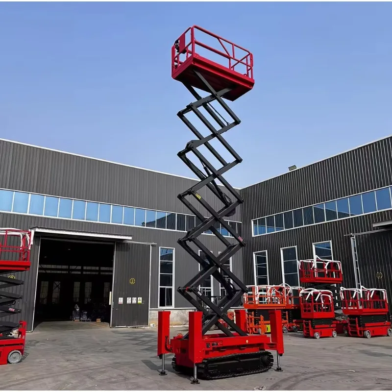 Industrial Hydraulic Crawler Scissor Lift Self Propelled Tracked Platform Machine for High Altitude Construction