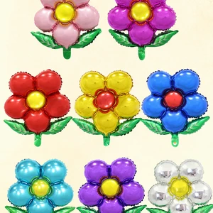 Set von 3 Blumen, Pink, Pink, Rot, Lila, Geburtstagsfeier, Hochzeitsdekorationen 6 Hauptverkauf 3 Globo - №2